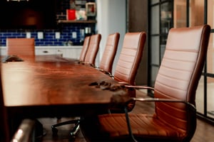 Empty office conference room after layoffs